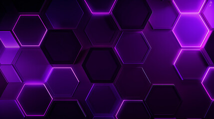 dark violet hexagonal technology abstract background