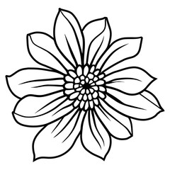 Hand drawn simple flower illustration