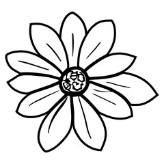 Hand drawn simple flower illustration