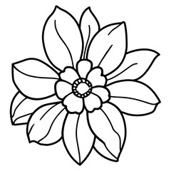 Hand drawn simple flower illustration