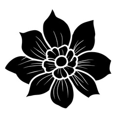 Hand drawn simple flower illustration