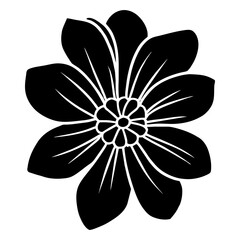 Hand drawn simple flower illustration