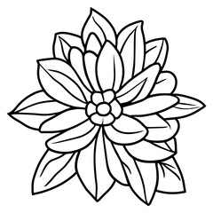 Naklejka premium Hand drawn simple flower illustration