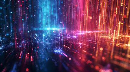 "デジタルレイン：量子アルゴリズムのデータ雨の視覚化"