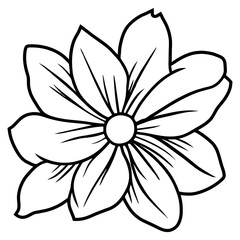 Hand drawn simple flower illustration
