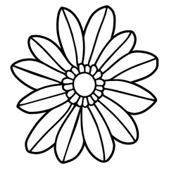 Hand drawn simple flower illustration