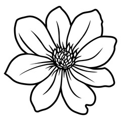 Hand drawn simple flower illustration