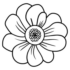 Hand drawn simple flower illustration