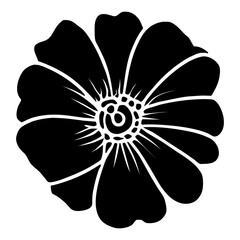 Hand drawn simple flower illustration