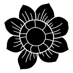 Hand drawn simple flower illustration