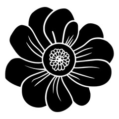 Hand drawn simple flower illustration