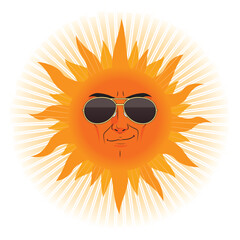 サングラスをしている太陽