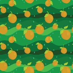 seamless background with orange pears