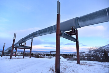 The Trans Alaska Pipeline System transports crude oil from Prudhoe Bay to Valdez, 800 miles through...