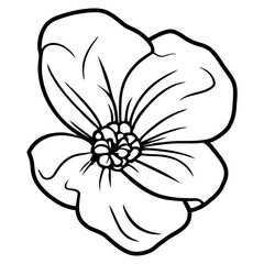 Hand drawn simple flower illustration