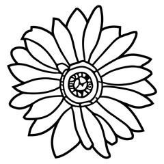 Hand drawn simple flower illustration
