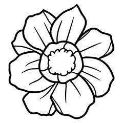 Hand drawn simple flower illustration