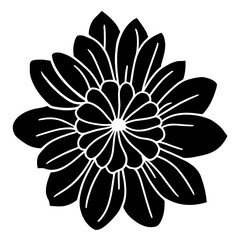 Hand drawn simple flower illustration