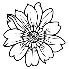 Hand drawn simple flower illustration