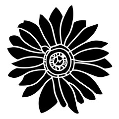 Hand drawn simple flower illustration