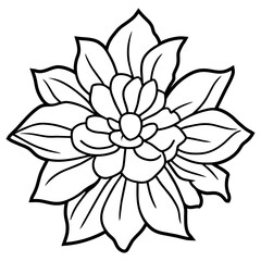 Hand drawn simple flower illustration