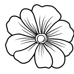 Hand drawn simple flower illustration