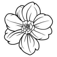 Hand drawn simple flower illustration