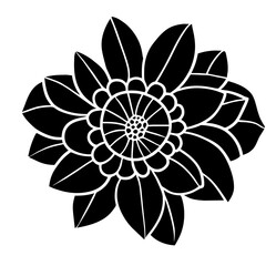 Hand drawn simple flower illustration