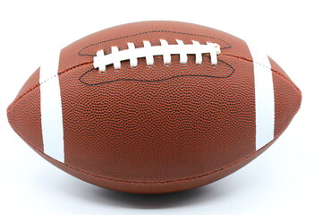 Synthetic football on a white background