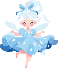Cute Snow Fairy Character Illustration