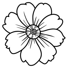 Hand drawn simple flower illustration
