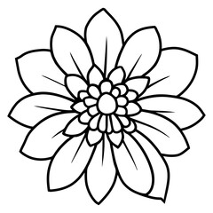 Hand drawn simple flower illustration