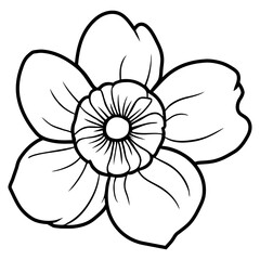 Hand drawn simple flower illustration