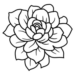 Hand drawn simple flower illustration