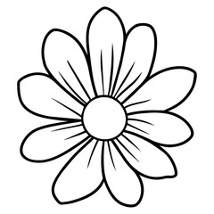 Hand drawn simple flower illustration