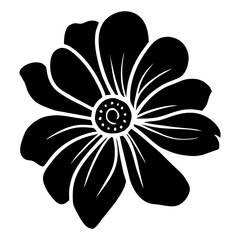 Hand drawn simple flower illustration