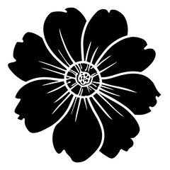 Hand drawn simple flower illustration