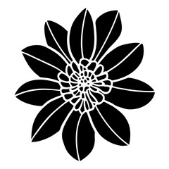 Hand drawn simple flower illustration