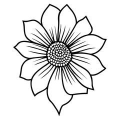 Hand drawn simple flower illustration