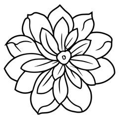 Hand drawn simple flower illustration