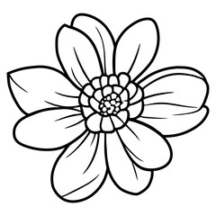 Hand drawn simple flower illustration