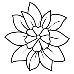 Hand drawn simple flower illustration