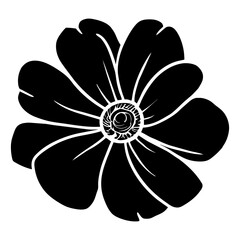 Hand drawn simple flower illustration