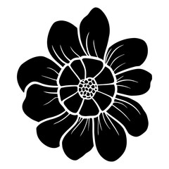 Hand drawn simple flower illustration