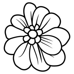 Hand drawn simple flower illustration