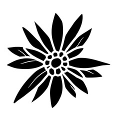 Hand drawn simple flower illustration