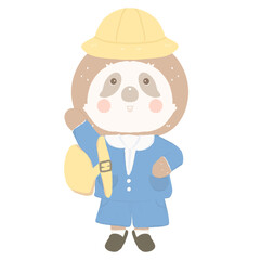 Cute sloth in spring