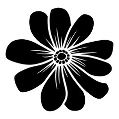 Hand drawn simple flower illustration