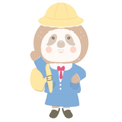 Cute sloth in spring