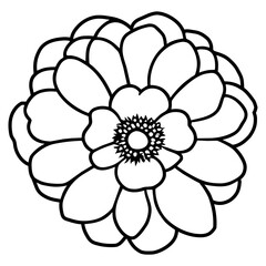 Hand drawn simple flower illustration